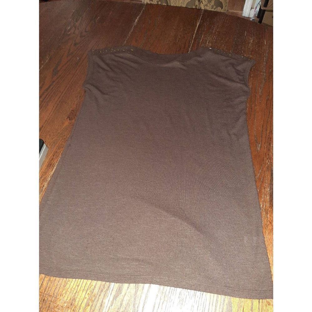 XL Cato Brown Sleeveless Shoulder Embellished Knit Mini Dress